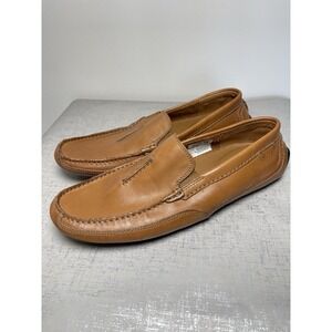 Clarks Ashmont Race Men's Tan Leather Loafers Driver Comfort Shoes 9 M